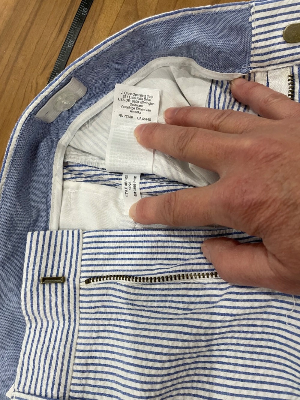 NWT Crewcuts J.Crew Boys Thompson Seersucker Striped Dress Pants Size 14 - Picture 3 of 7